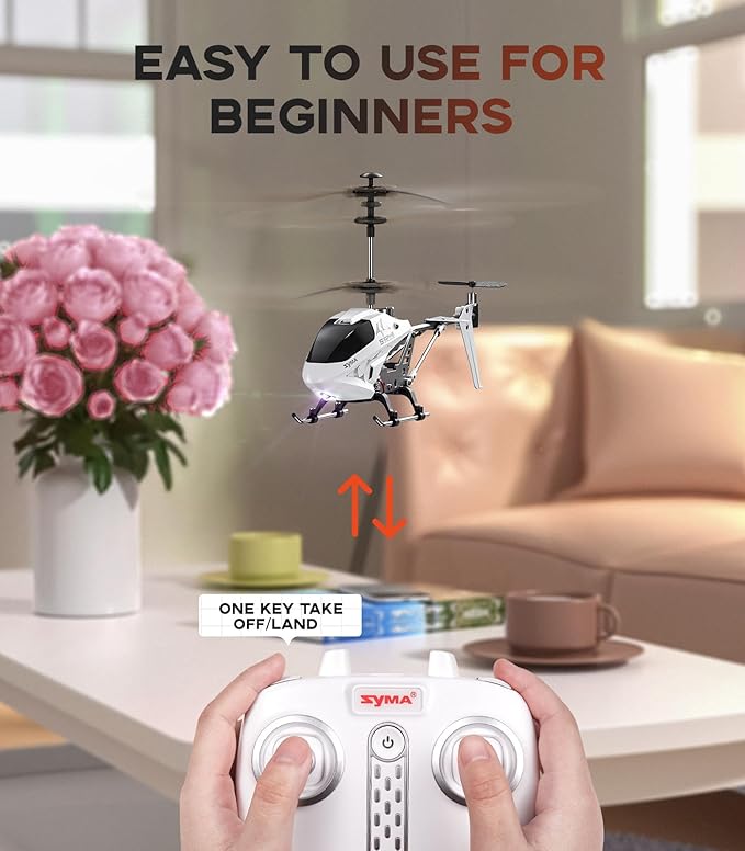 SYMA Remote Helicopter,RC Helicopter Toys for Boys with 16Mins Flight(2 Batteries),Altitude Hold,One Key Take Off/Landing,3.5 Channel,Gyro Stabilizer,RC Airplane Toys for 8-12 Boy Girl