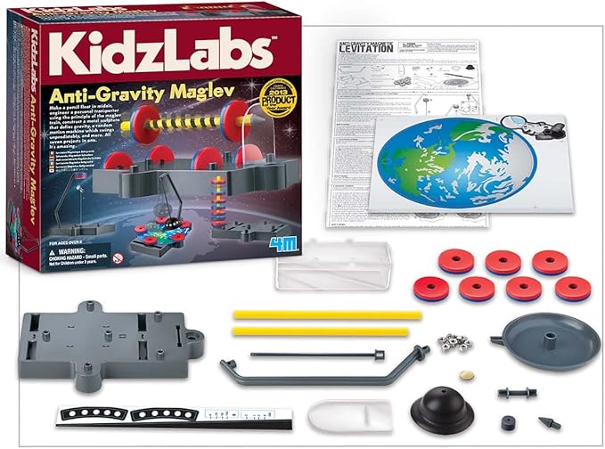4M Kidzlabs Anti Gravity Magnetic Levitation Science Kit - Maglev Physics Stem Toys Educational Gift for Kids & Teens, Girls & Boys (3686)