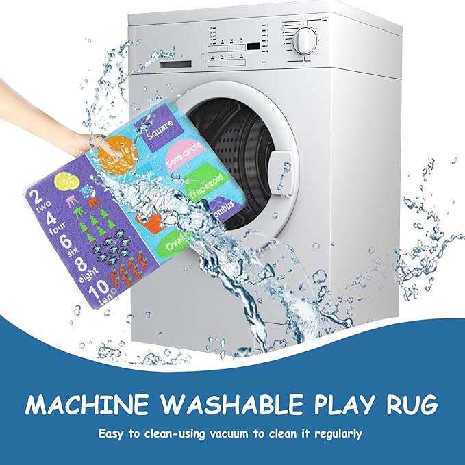 Kids Rug 3'3" x 5'2" City Life Playmat Area Rug Car City Map Washable Traffic Road Educational Learning Nursery Rug Carpet for Children Playroom Living Room Bedroom Classroom Decor Pink