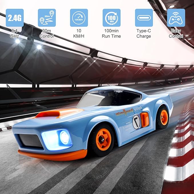 Remote Control Car 2.4GHz RC Drift Car RWD High Speed Model Muscle Car with Hall Remote, Sport Drifting & Steering Control Drift Racing Car, Gift for Adults Kids with Rechargeable Batteries