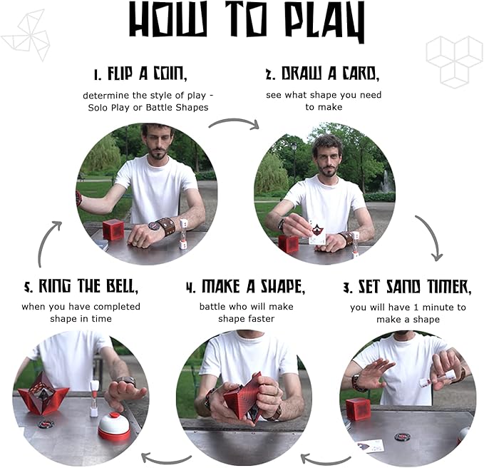 SHSHAIBO Battle Shapes Magnetizing Puzzle Game – Play Solo or with a Friend - Challenging Shape Shifting Box Game for Adults & Kids Ages 8+ with Puzzling Twists and Turns by Fun in Motion Toys