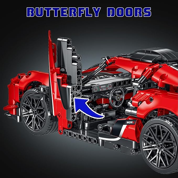 WISEPLAY Model Car Building Kits - Collectible Car Models Kits to Build - Technic Set 1:14 Scale 1505 Pieces - Great Birthday Gift for Adults, Teenagers and Kids