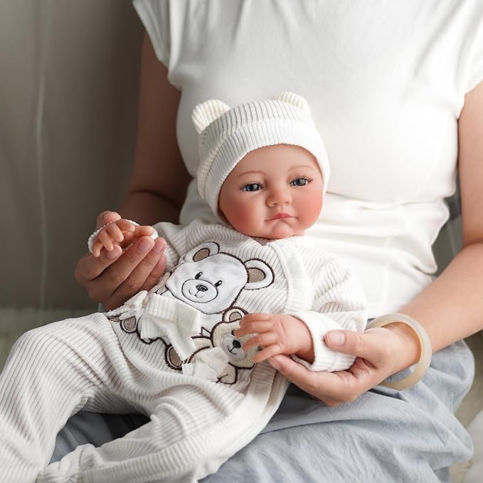 BABESIDE Lifelike Reborn Baby Dolls Boy - 20-Inch Baby Soft Body Realistic-Newborn Baby Doll Real Life Baby Dolls with Complete Accessories for 3+ Years Old Gifts