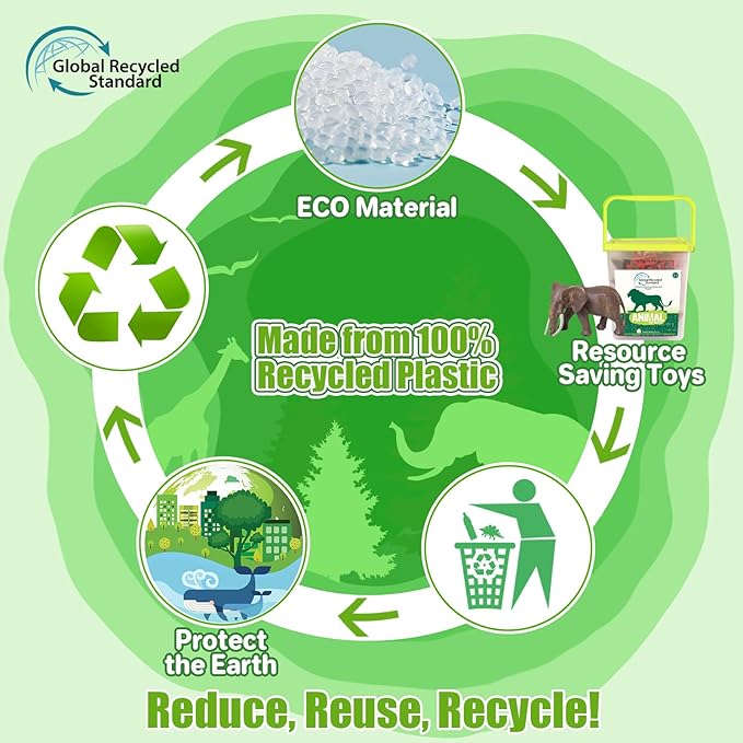 Safari Zoo Animals Figures Toys for Kids 3-5,Realistic Animal Figurines Playset with Fence for Toddlers, 22 PCS African Wild Jungle Plastic Toy Gift Set for Boys and Girls