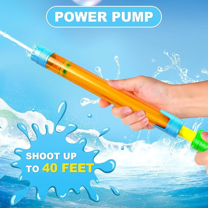 Water Gun Toy - 16.5'' Water Soaker Blaster, 18 PCS Bulk Squirt Gun Pool Toys for Kids Adults, Water Guns for Summer Outdoor Swimming Pool Beach Party Games
