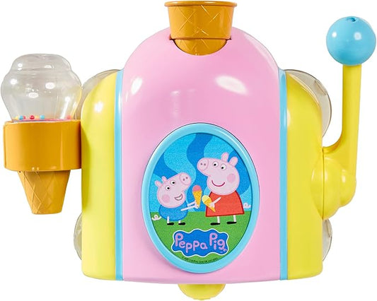 TOMY Toomies Peppa Pig Bubble Ice Cream Maker Bubble Bath Toy - Toddler Bath Toys Bubble Maker - Peppa Pig Toy with Foam-Producing Pump Action - Ages 18 Months and Up