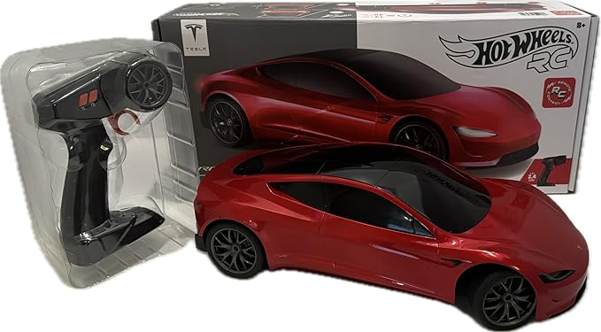 Mattel Hot Wheels red Tesla RC 2.4 GHZ