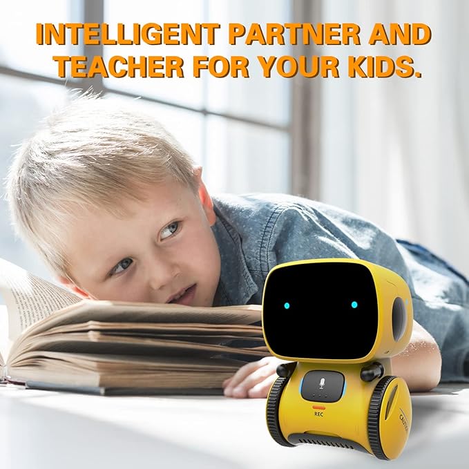 98K Robot Toys for Boys and Girls, Voice Control and Touch Sensor Interactive Smart Talking Robots Intelligent Partner and Teacher with Singing, Dancing, Repeating, Toy Gifts for Kids Age 3 and Up