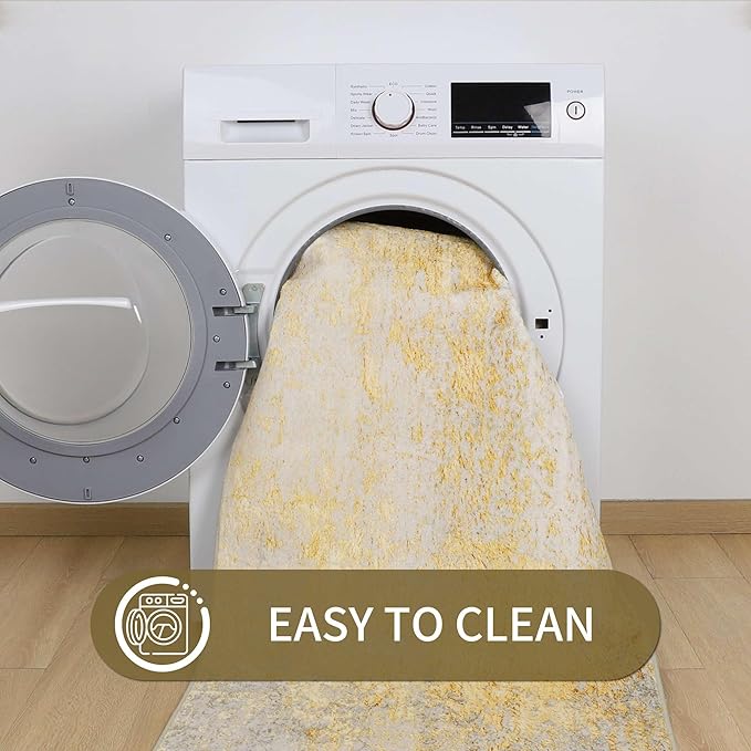 Entrance Rugs Indoor 2x3 Orange, Silver & Gray Entry Rug Washable Abstract Small Area Rug Non-Slip Low Pile Throw Rugs for Entryway, Kitchen Floor, Front Door Indoor Door Mat, Bedroom Bedside