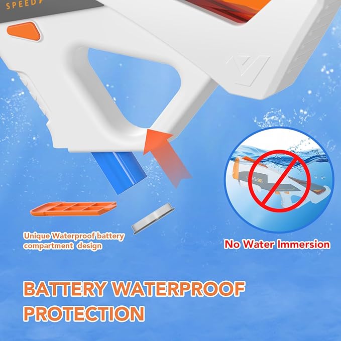 Electric Water Gun,Auto Suction Water Guns With Running Light & 2 Modes,Powerful Squirt Gun Range up to 32 FT,Outdoor Beach Party Shooting Game Watergun,Ideal Summer Easter Toy Gift for Kids & Youths.