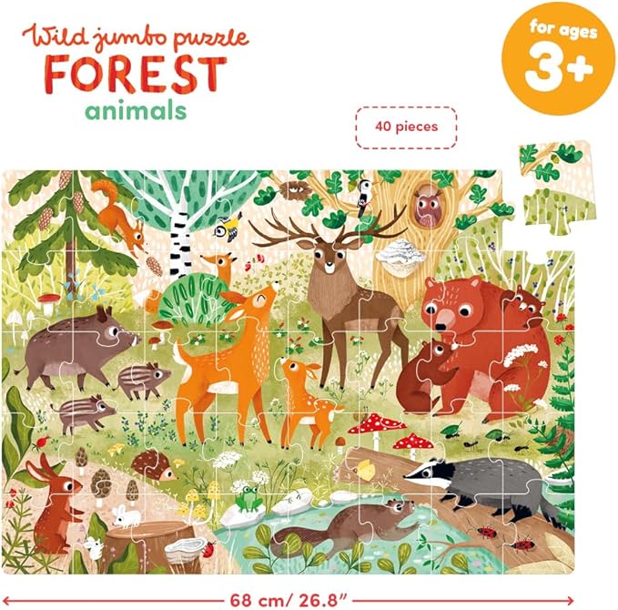 Wild Jumbo Puzzle Forest Animals 3+ Floor Puzzle