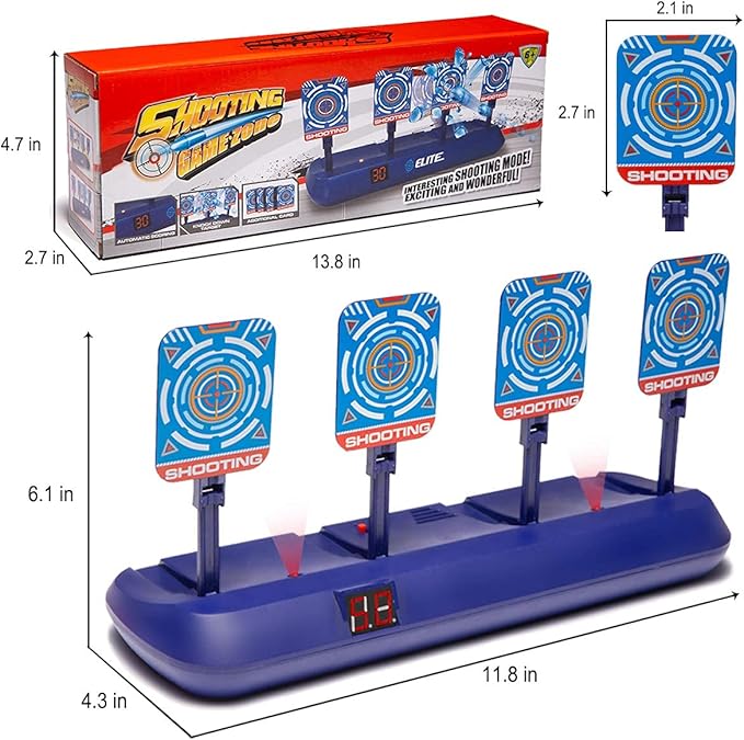 Targets for Nerf Guns, Electronic Auto Scoring Digital Reset Shooting Target for Nerf Practice, Ideal Gift Toy for Kids, Teens, Boys & Girls