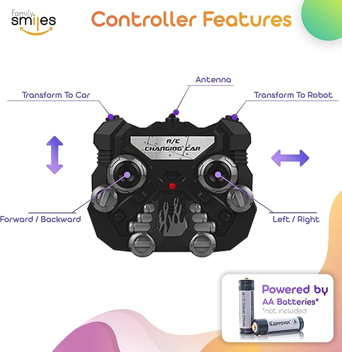 Kids Transforming Robot RC Car Toys for Boys 8-13 Remote Control Gift Yellow