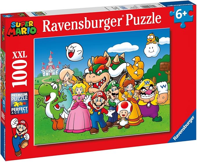 Ravensburger Super Mario - 100 Piece Jigsaw Puzzles for Kids Age 6 Years Up - Extra Large Pieces