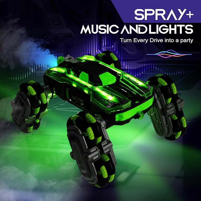 8WD Remote Control Car, 2.4GHz Gesture Sensing RC Stunt Car Double-Sided Driving Climbing Toy for Kids 9 10 11 12 Year Old Christmas Birthday Gifts, RC Cars Toys for Ages 6 7 8-13 14 Boys Girls