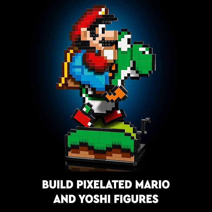 LEGO Super Mario World: Mario & Yoshi Building Set - 3D Puzzles for Adults, Ages 18+ - Gift for Fathers Day - DIY Crafts for Fans of Nintendo Game - Home or Office Display - 71438