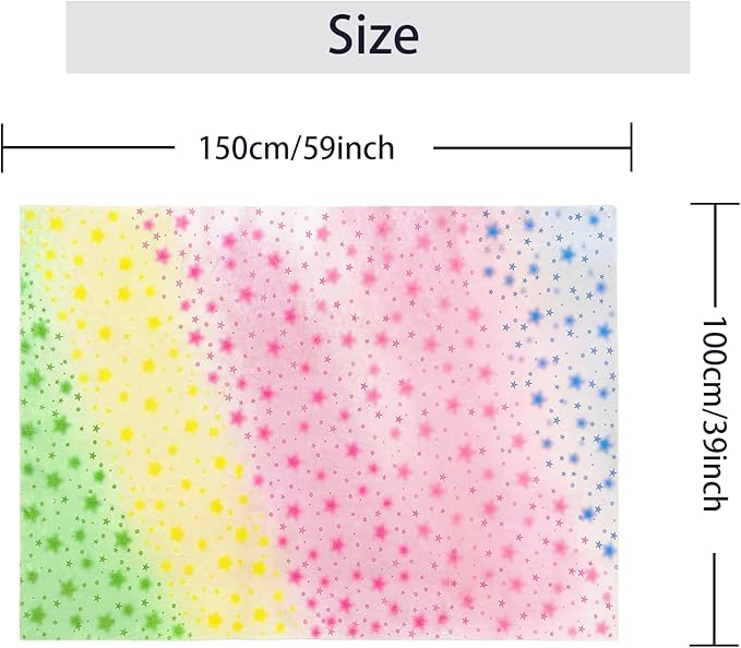 ABREEZE Kids Rug Play Mat Ultra Soft Rugs for Kids Room, 3.3'x5' Non Slip Gradient Star Children Nursery Rug Carpet for Bedroom Decor Playroom Living Room