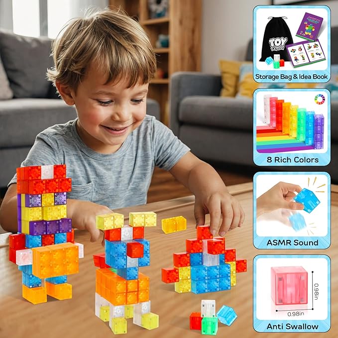 TOY Life 36PCS Magnetic Blocks for Kids Ages 4-8, Magnetic Building Blocks for Toddlers 3-5, Magnet Blocks, Magnetic Toys, Magnet Toys for Toddler, Kids Building Blocks, Toddler Building Toys for Kids