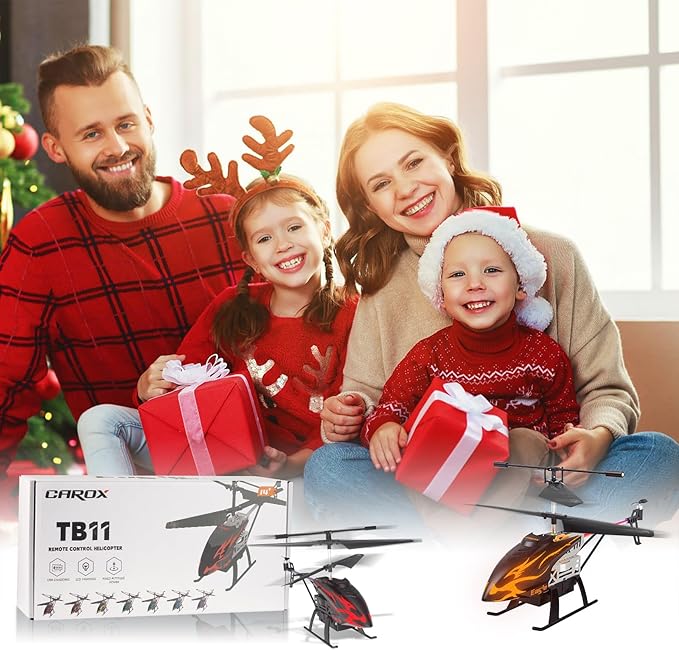 Remote Control Helicopter for Kids with 30-Minute Flight Time, LED Light Effects, Altitude Hold, One-Key Takeoff/Landing, for Boys and Girls Ages 6+, Perfect Christmas and Birthday Gifts