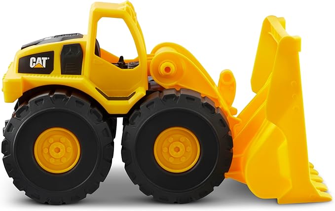 CAT Construction Toys, 15" Front Loader Construction Toy, Ages 2+, Sturdy Plastic, No Batteries Required, Tough Rigs Series