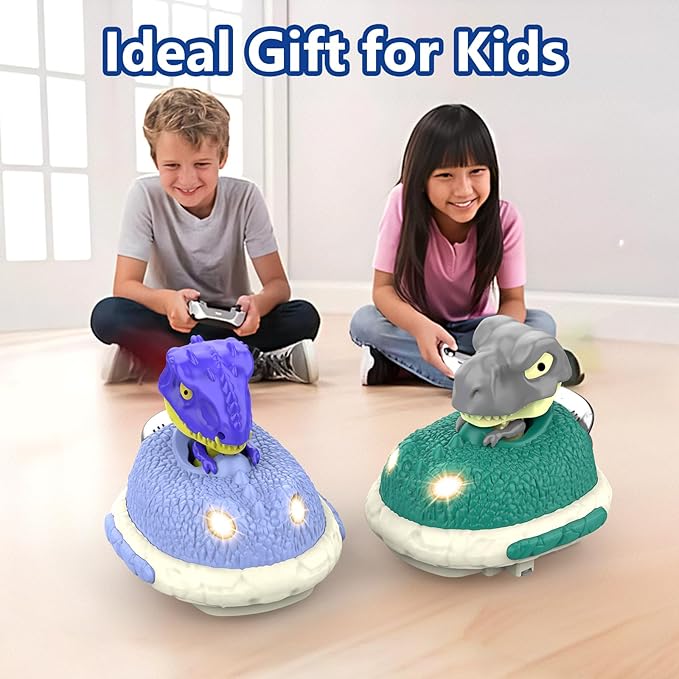 Remote Control Bumper Car, Race Car Toddler Toys with LED Lights&Music, RC Battle Stunt for Kids, Boys and Girls, 2 Pack