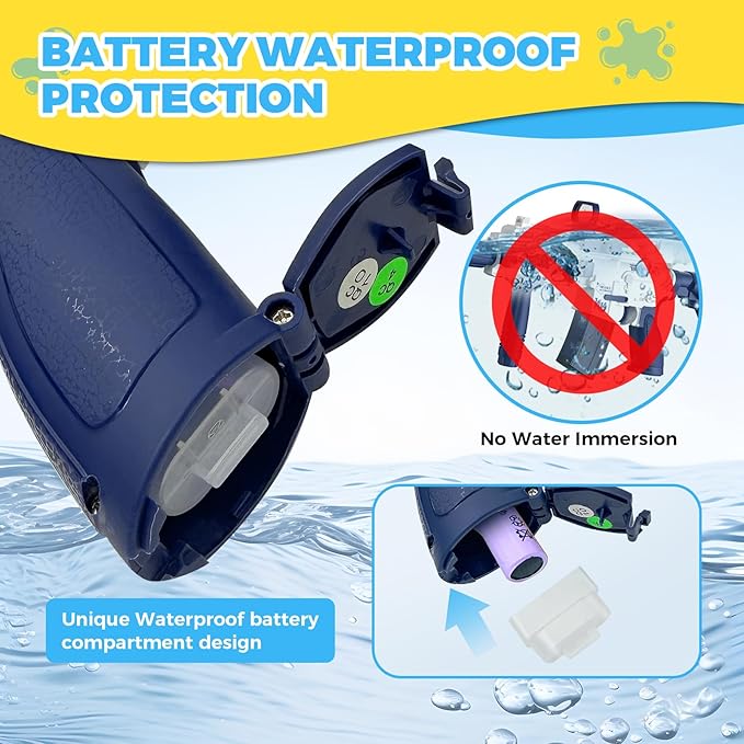 Electric Water Gun,Squirt Gun Toy,Automatic Water Blaster Gun up to 35 FT Long Range,Outdoor Pool Beach Party Shooting Game Toy,Ideal Water Gun Toy Gifts for Kids & Adults (Sea Blue)