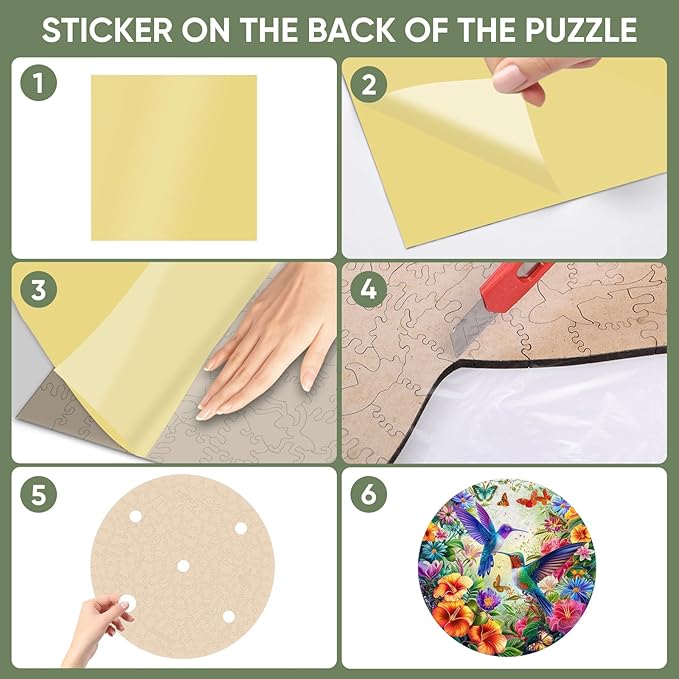 Colorful Hummingbird 200 Pieces Wooden Jigsaw Puzzles for Adults with Unique Shapes Fun Challenging Birds Puzzles for Kids and Couples on Birthday,Children's Day,Christmas11.2 x11.2