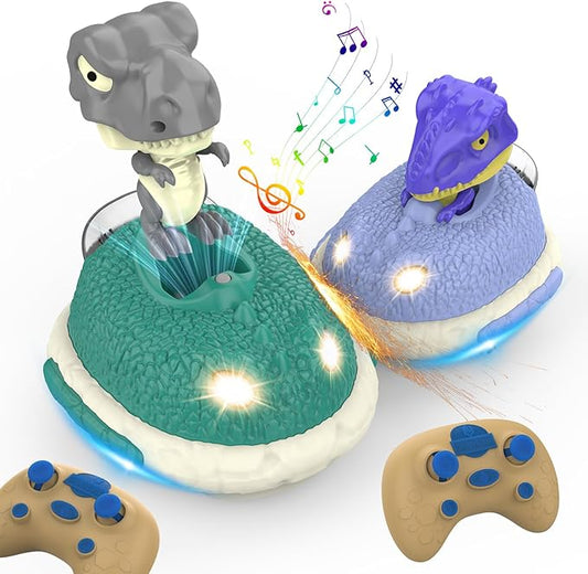 Remote Control Bumper Car, Race Car Toddler Toys with LED Lights&Music, RC Battle Stunt for Kids, Boys and Girls, 2 Pack