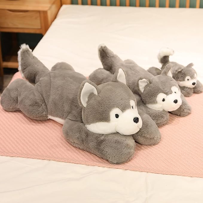 Weighted Stuffed Animals, 29.5in 6.2lbs Weighted Husky Stuffed Animal Toy Cute Husky Plush Pillow for Adults Boys Girls