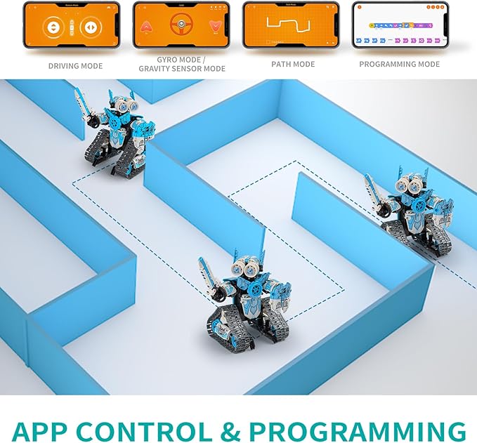 5 in 1 STEM RC Robot Building Kit, 398PCS APP & Remote Control Blocks DIY Engineering Robotics, Erector Science Set for Kids Age 6 7 8 9 10 11 12+, Educational Learn Toys Gift for Boys & Girls