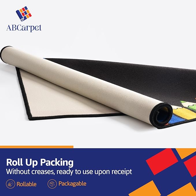 Durable Music Rug 3'3"x5' Guitar Area Rug for Studio Soft Black Music Carpet for Kids Room Washable Colorful Musical Floor Mat for Bedroom, Playroom, Nursery, Elementary