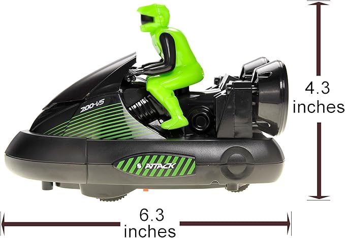 PowerTRC Remote Control Bumper Cars for Kids, RC Stunt Battle Race Cars for Boys, 2 Sets Players with Ejecting Drivers, Crash Sound Effects, Christmas Birthday Gift