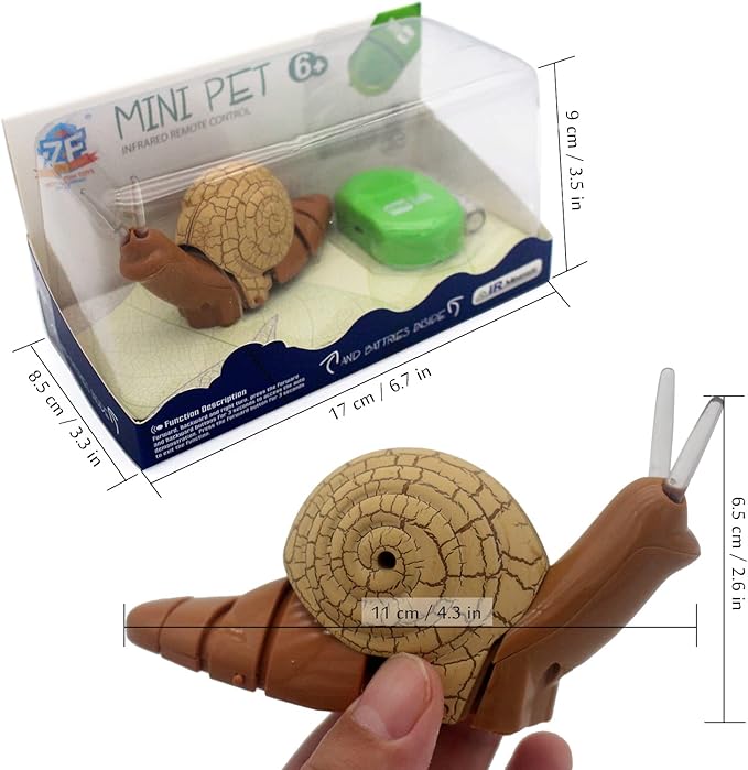 Tipmant Realistic RC Snail Remote Control Animal Toys Realistic Electronic Fake Insect Car Vehicle Kids Birthday Gifts