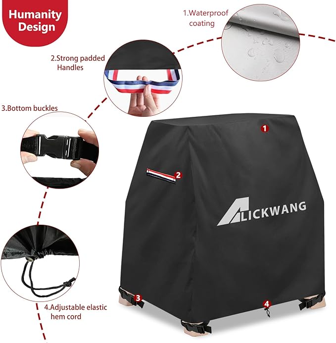 AIickwang Kids Water Table Cover for Step2 Rain Showers & Flow Water Table,Outdoor Waterproof Dustproof Anti-UV Kids Water Play Table Cover,Black