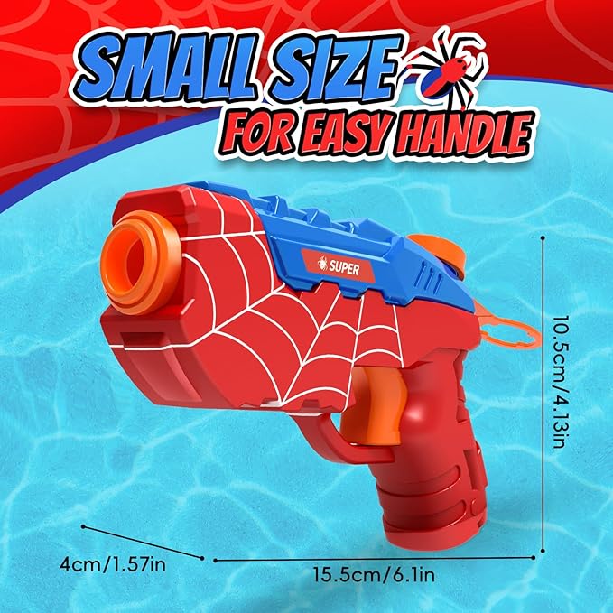 2 Pack Water Guns for Kids Squirt Water Pistols Cool Small Manual Water Gun, Party Favors Swimming Pool Beach Outdoor Water Toys, Ideal Summer Gifts for Boys Girls 3 5 4 6 7 8