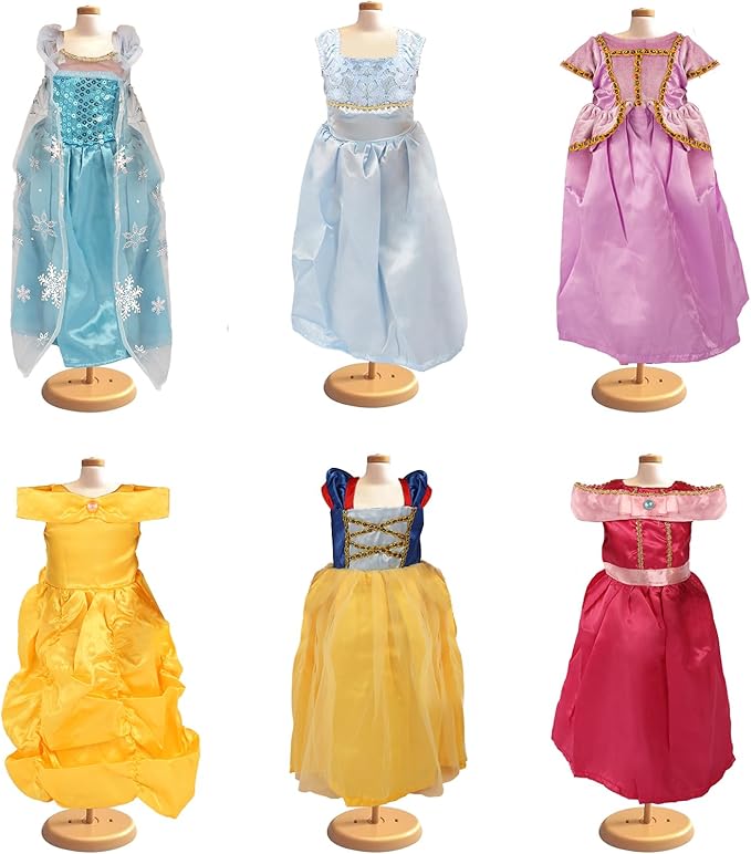 18 inch Doll Clothes Accessories -6Pcs Different Princess Costume Fits All 18 inch Girl Dolls