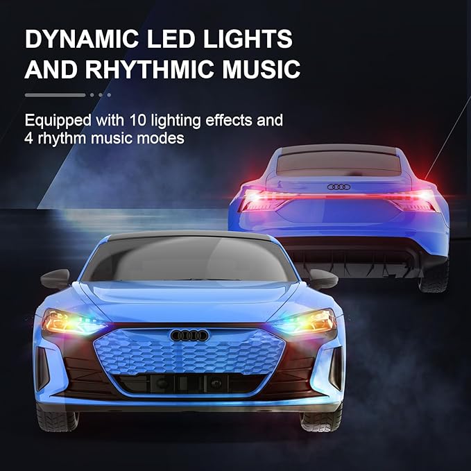 DOUBLE E Audi RS e-tron GT 1:16 Scale RC Truck New Energy Remote Control Car RC Car Led Lights & Sound Automatic Parking Gifts for 6 7 8+ Year Old Boys Girls