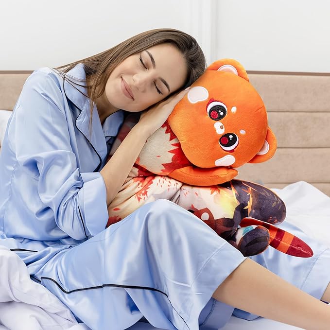 Red Panda Plush Body Pillow, Cute Stuffed Animal Soft Plushie, Big Cuddle Pillow Toy Gift for Girls (20 Inches)