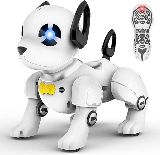Remote Control Robot Dog Toy, RC Dog Programmable Smart Interactive Robotic Pets, RC Stunt Robot Toys Deg Imitates Animals Music Dancing Handstand Push-up Follow Functions for Boys Girls Toy