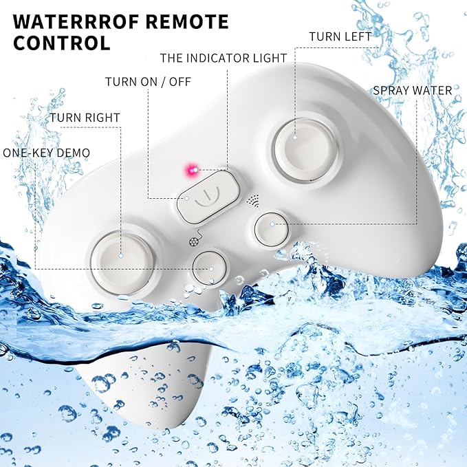 Bennol 2.4Ghz Remote Control Shark Toys for Boys Kids, 1:18 Scale High Simulation Shark for Pool, Electric RC Shark Fish Toys with Light & Spray Water Function for 4 5 6 7 8 9 Year olds Kid Boys Girls