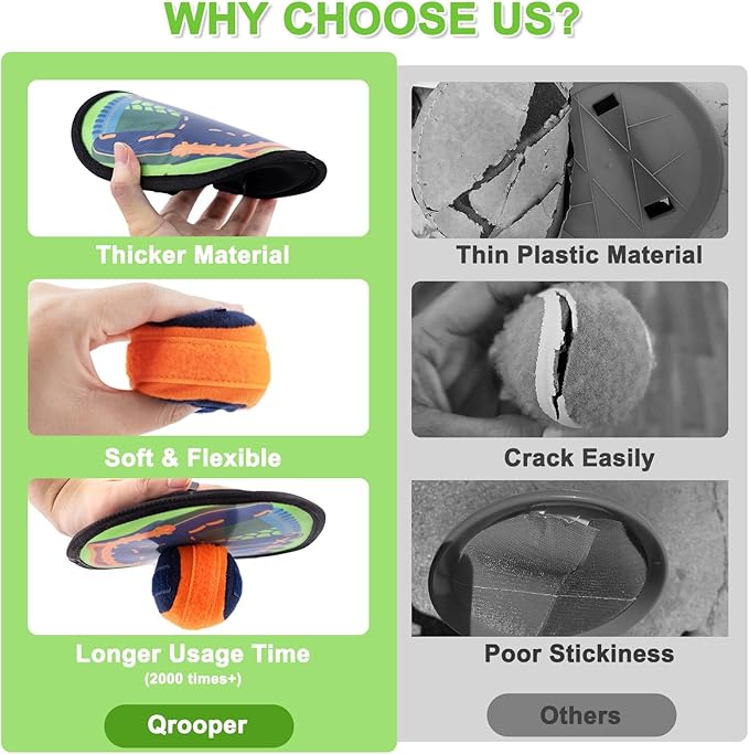 Toss and Catch Ball Game Pool Beach Toys for Kids Outdoor Games Yard Outside Toys for 3 4 5 6 7 8 Year Old Boys Girls Birthday Gift Toddler Baseball Training Glove