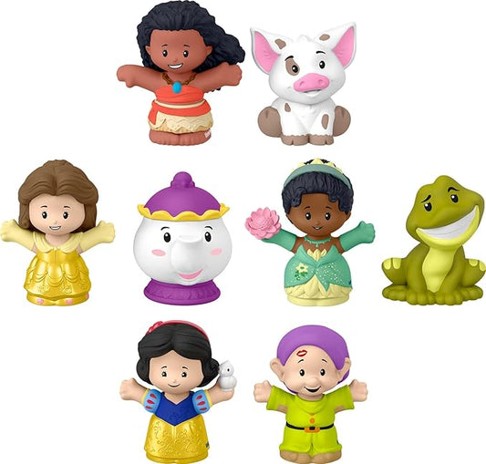 Fisher-Price Little People Toddler Toys Disney Princess Story Duos 8-Piece Figure Set for Preschool Pretend Play Ages 18+ Months