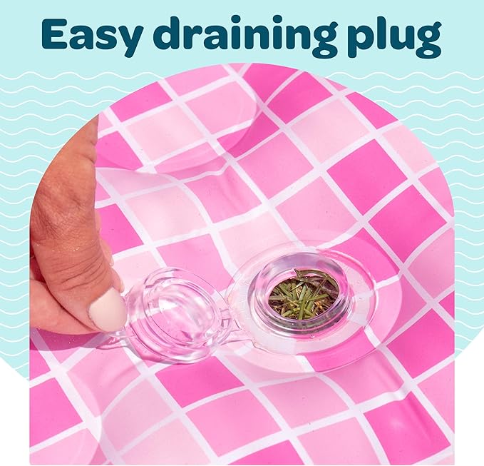 2-in-1 Inflatable Kiddie Pool, 65"x39"x10" (5'5") Soft Cushioned Floor, Handles, Drain, Shallow Rectangular Blowup Swimming Pool for Kids Age 2+ Toddler Ball Pit, Small Adult Backyard Tanning Pool