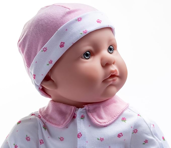 JC Toys 20-inch La Baby Soft Body Doll | Washable | Gift Set includes Magic Milk Bottle & Pacifier | Removable Pink Outfit | Perfect for Toddlers and Kids Ages 2+