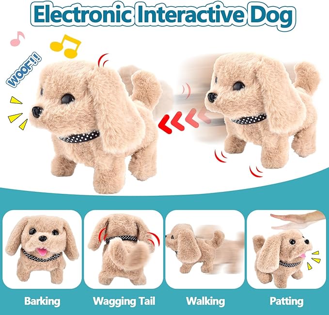 25Pcs Doctor Kit for Toddlers 1-3-5 Doctors Play Set Toddler DR Toys Set Walking Barking Dog Toys for Kids Veterinarian Playset Kids Puppy Pet Vet Kit 3 4 5 Year Old Girl Birthday Gift Toys