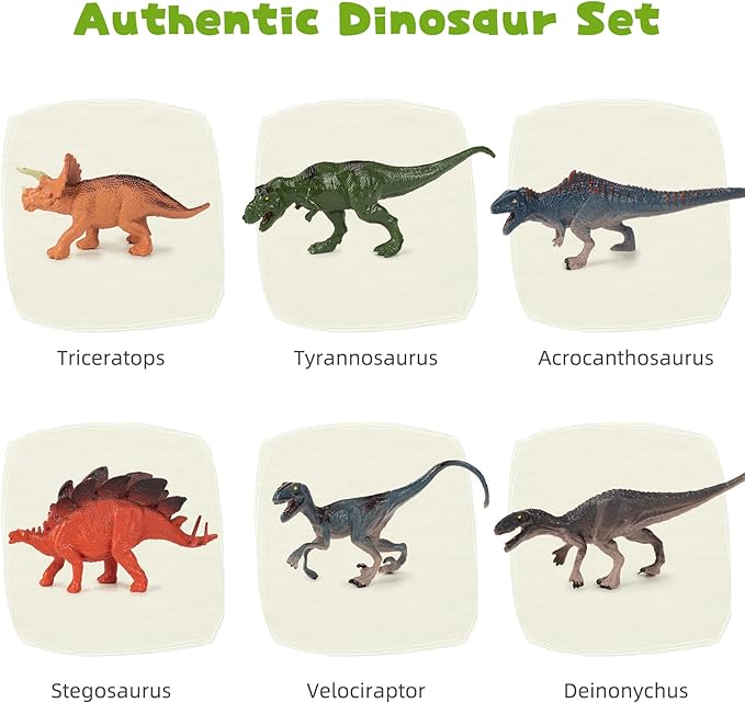 Magnetic Blocks 108PCS Building Set for Boys 6-8 With 6 Dinosaur Toys - Creative Games for Kids 6+ Years Old