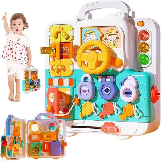 Montessori Toys for 1 Year Old,Baby Busy boardsensory for Toddlers 1-3,BabyEducational Learning 12-18 Months, Plane for Toddlers for one Year Old Boys and Girls Birthday Gifts