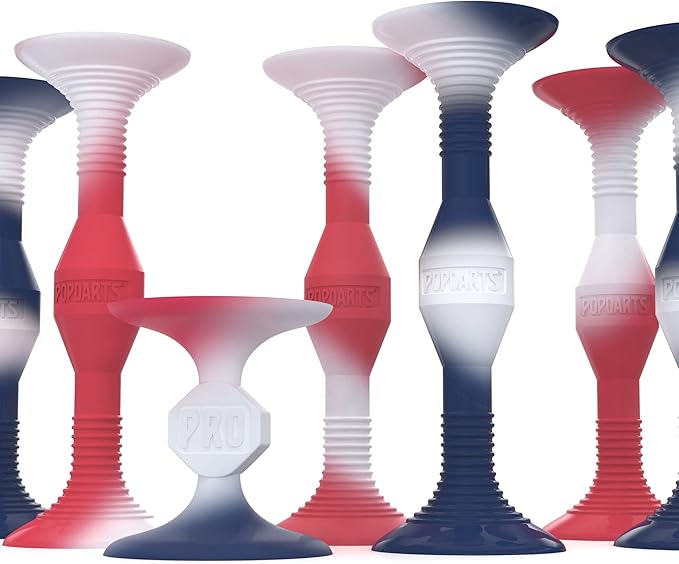 Popdarts USA Themed PRO Pack Game Set (Red White Blue Wigglenobber Target Marker) - Indoor, Outdoor Suction Cup Throwing Game - Competition with a POP