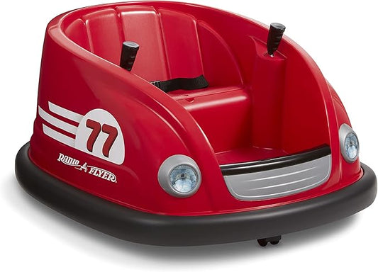Radio Flyer 6V Battery Powered Bumper Car, Electric Ride On with Remote, Toddler Ride On Toy for Ages 1.5+ Years