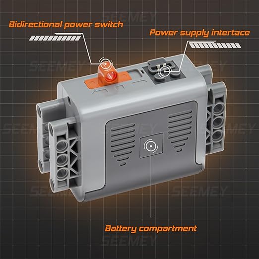 34Pcs Power-Function Kit Set Motor Battery Infrared-Remote-Control Receiver Train Adjustable Speed Technic-Motor Parts, Technic-Parts Compatible with mainbrands